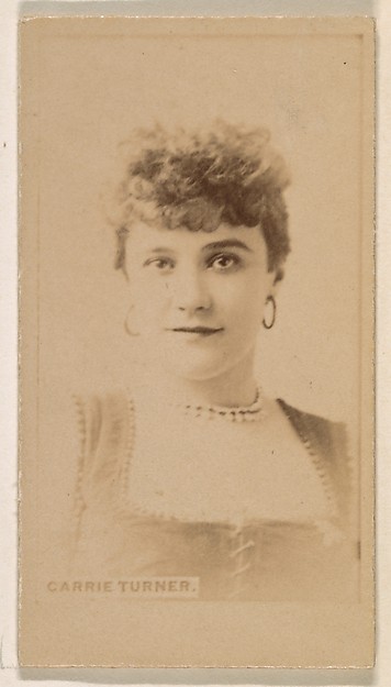 Kinney Brothers Tobacco Company, Carrie Turner, from the Actresses series (N245) issued by Kinney Brothers to promote Sweet Caporal Cigarettes