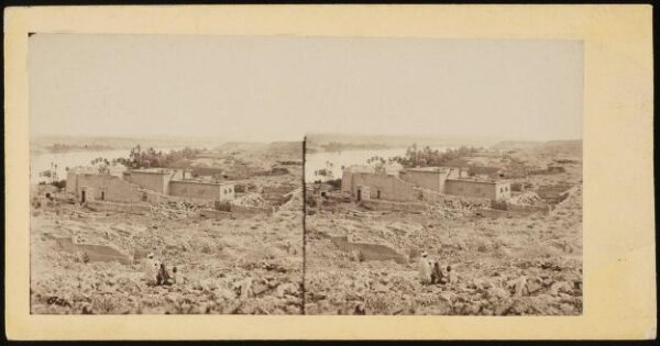 Francis Frith, Stereoscopic photograph of a view in Egypt