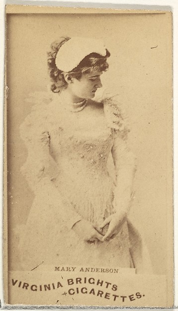 Allen & Ginter, Mary Anderson, from the Actors and Actresses series (N45, Type 1) for Virginia Brights Cigarettes