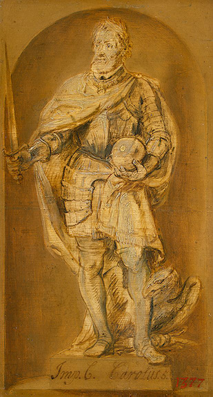 Peter Paul Rubens, Statue of Charles V in a niche