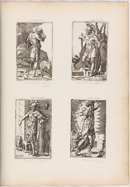 Giulio Bonasone, Jupiter, from Planets, plate 2