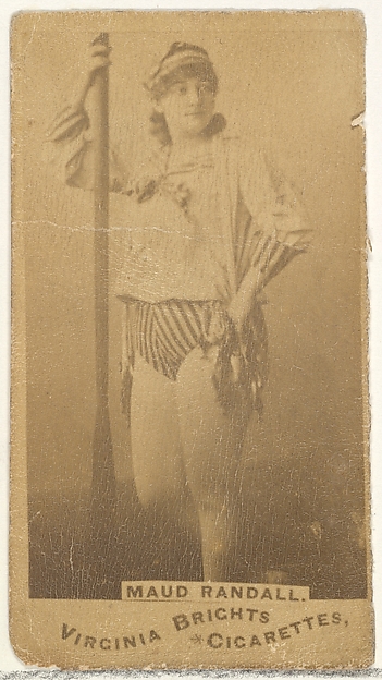 Allen & Ginter, Maud Randall, from the Actors and Actresses series (N45, Type 1) for Virginia Brights Cigarettes