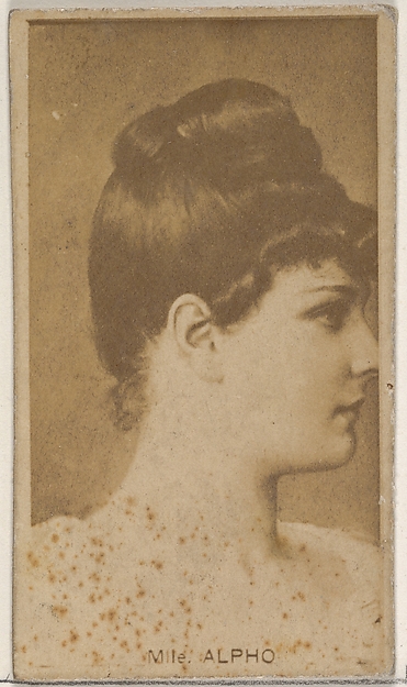 Allen & Ginter, Mlle. Alpho, from the Actors and Actresses series (N45, Type 8) for Virginia Brights Cigarettes