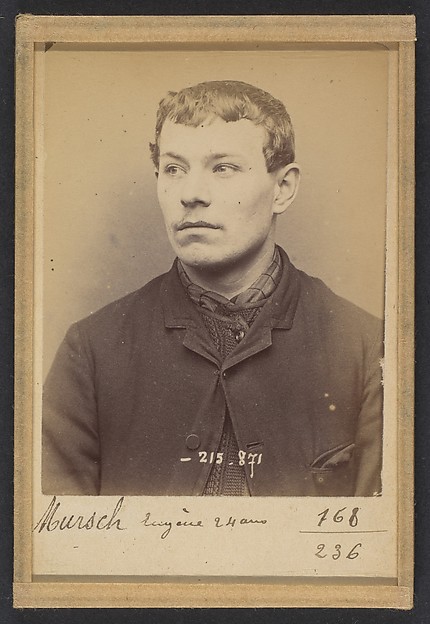Alphonse Bertillon, Mursch. Eugène. 24 ans à Schlestatt (Bas-Rhin). Ciseleur. Anarchiste. 18/3/94.