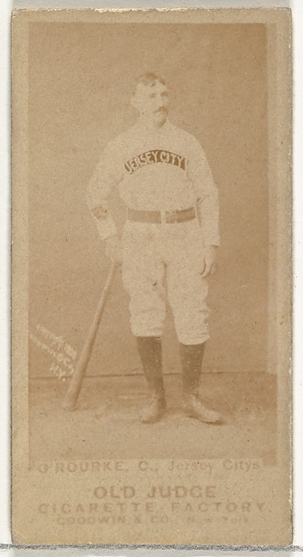 Goodwin & Company, Thomas Joseph "Tom" O'Rourke, Catcher, Jersey City Skeeters, from the Old Judge series (N172) for Old Judge Cigarettes