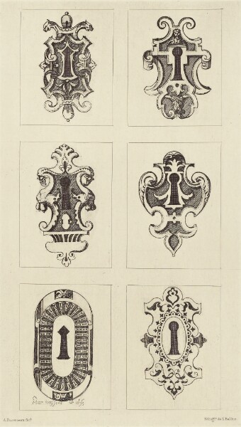 Édouard Baldus, [Design for Key Holes by Androuet du Cerceau]