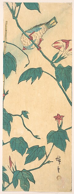 Utagawa Hiroshige, Morning Glories and Bird