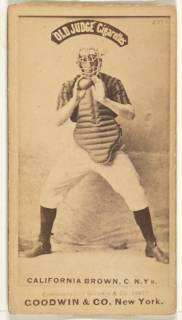 Goodwin & Company, William "California" Brown, Catcher, New York, from the Old Judge series (N172) for Old Judge Cigarettes