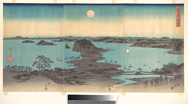 Utagawa Hiroshige, Full Moon at Kanazawa, Province of Musashi