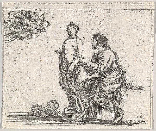 Stefano della Bella, Pygmalion, from "Game of Mythology" (Jeu de la Mythologie)
