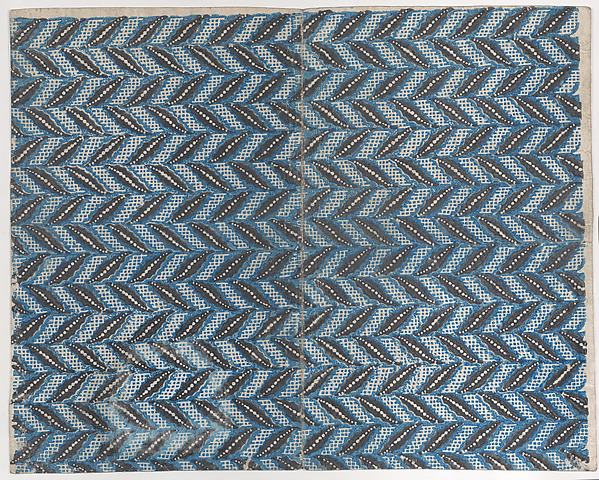 Anonymous, Book cover with black and blue abstract pattern