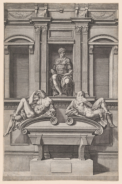 Cornelis Cort, The Tomb of Giuliano de' Medici from The Tombs of the Medici