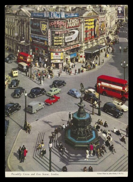 Hinde, John Wilfrid, Piccadilly Circus and Eros Statue, London