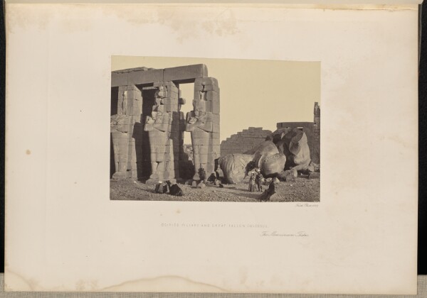 Francis Frith, Osiride Pillars and Great Fallen Colossus, The Memnonium, Thebes