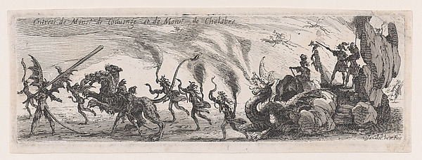 Jacques Callot, Entrée de MM. de Couvonge et de Chalabre (Entrance of Monsieur de Couvonge and of Monsieur de Chalabre), from "Le Combat a la Barrière"