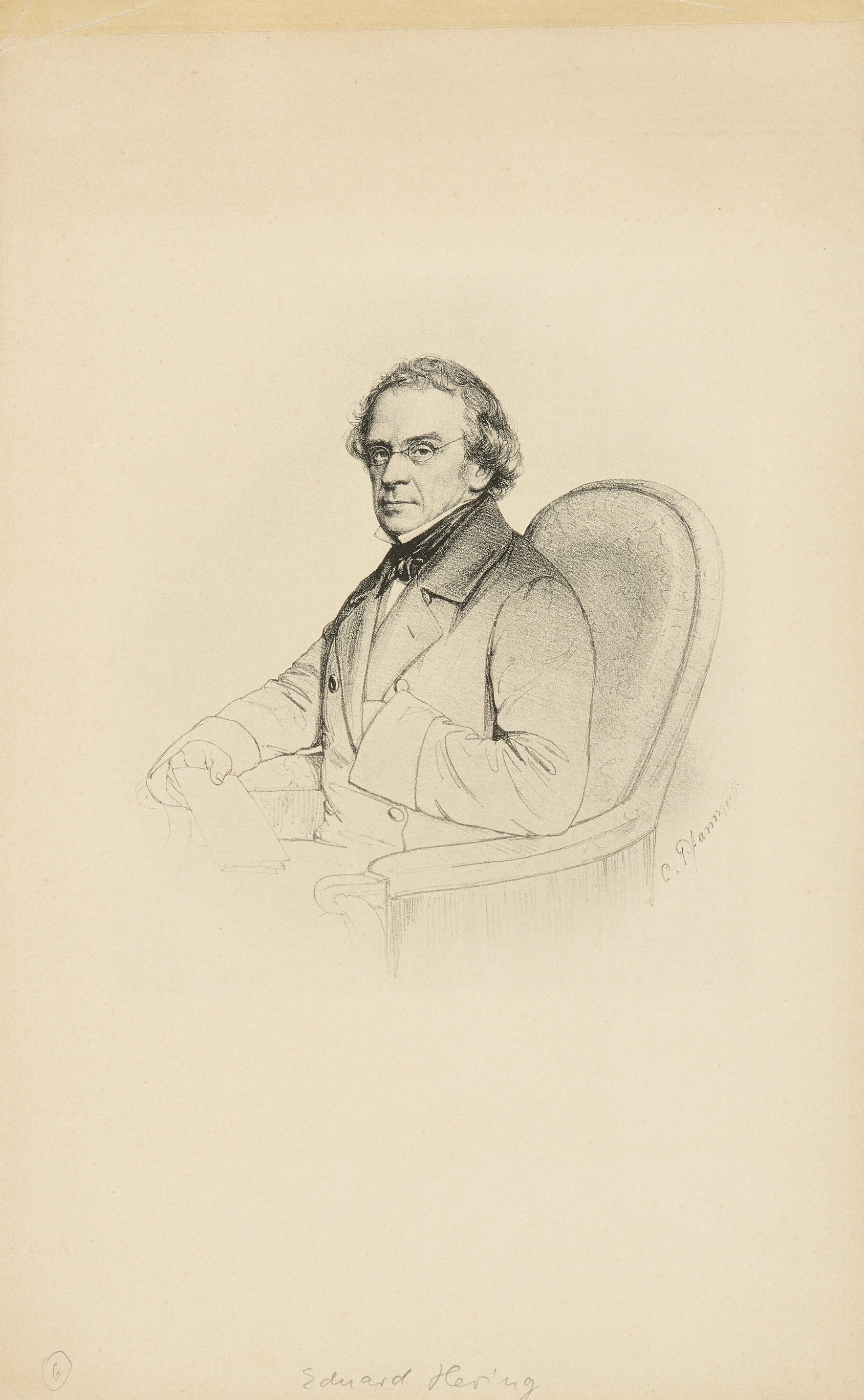 Christian Sigmund Pfann, Bildnis Eduard Hering