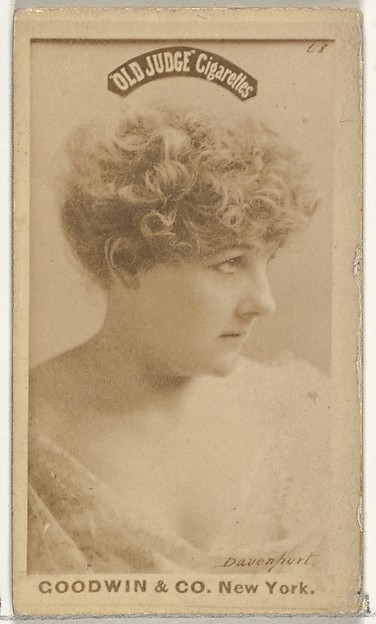 Goodwin & Company, Davenport, from the Actors and Actresses series (N171) for Old Judge Cigarettes