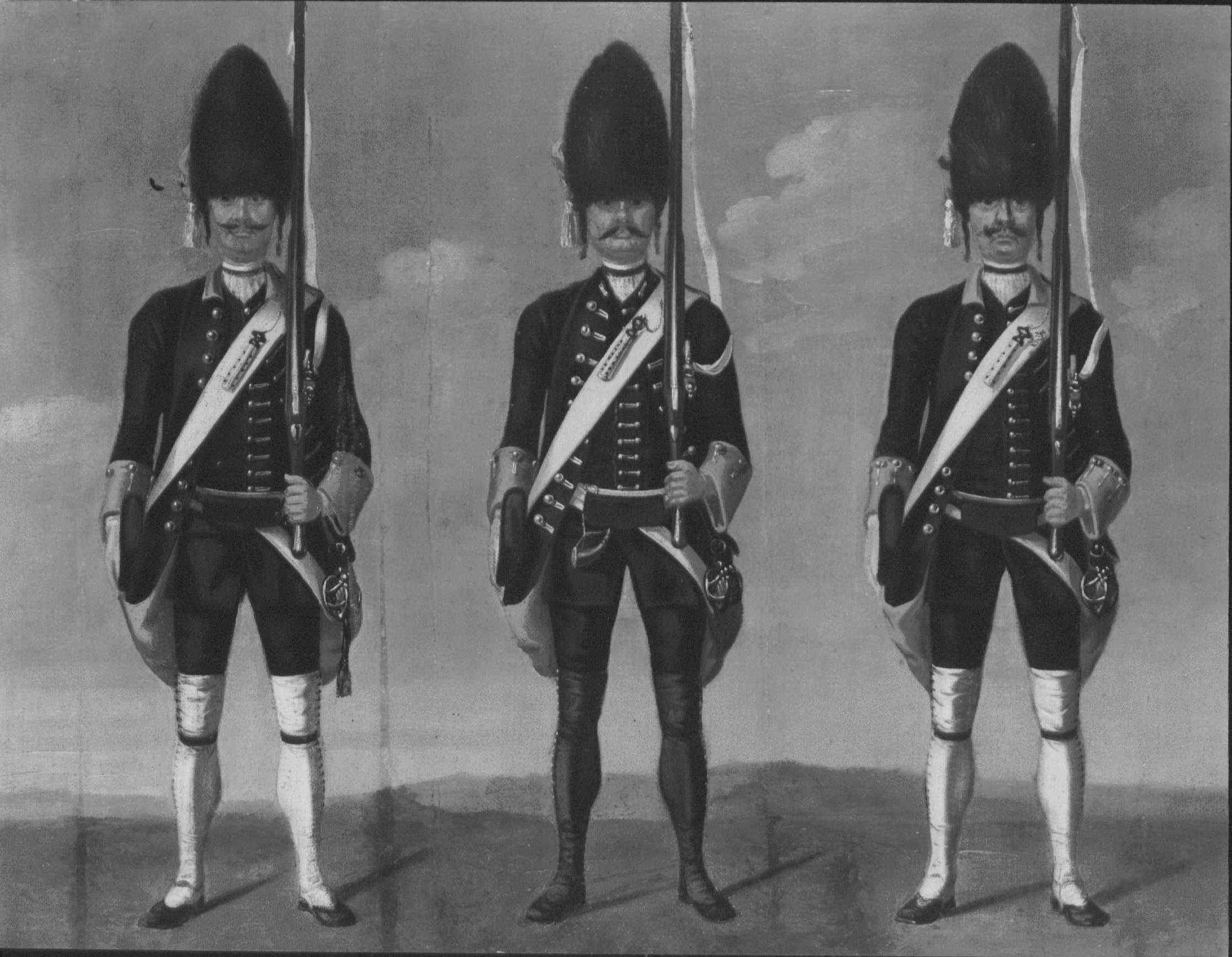 David Morier, Grenadiers, Infantry Regiments "Hirzel" and "Planta"