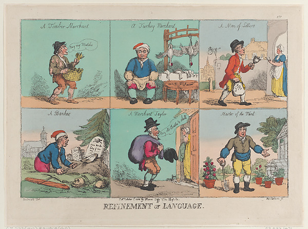 Thomas Rowlandson, Refinement of Language