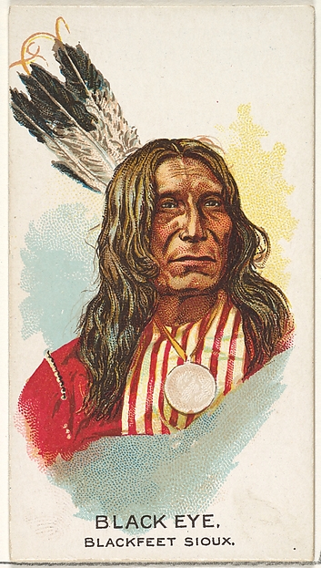 Allen & Ginter, Black Eye, Blackfeet Sioux, from the American Indian Chiefs series (N2) for Allen & Ginter Cigarettes Brands
