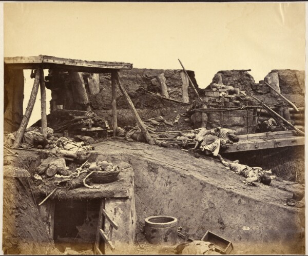 Felice Beato, [Interior of the English Entrance to North Fort]