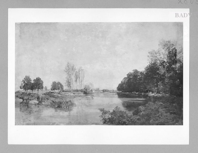 Emil Jakob Schindler, Flusslandschaft (an der Thaya bei Lundenburg)