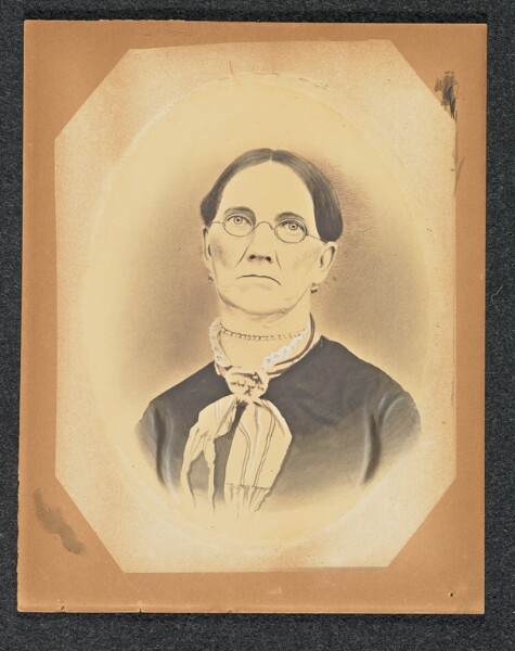 Unknown, [Portrait of woman in glasses]