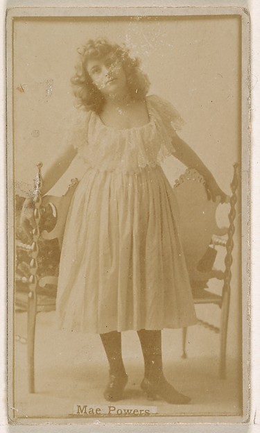 Kinney Brothers Tobacco Company, Mae Powers, from the Actresses series (N245) issued by Kinney Brothers to promote Sweet Caporal Cigarettes