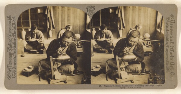 Carleton H. Graves, Japanese Cloisonne Manufacture. Outlining the design. Japan.