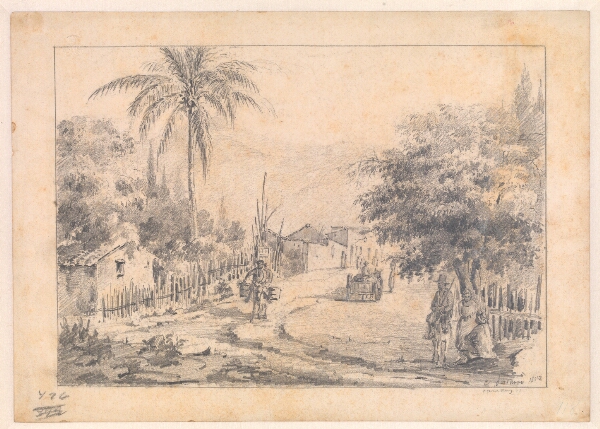 Camille Pissarro, En landsbygade, Venezuela (Caracas 1853)