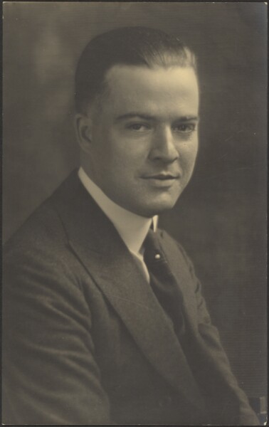 Louis Fleckenstein, [Portrait of a Man with Pearl Tie Pin]