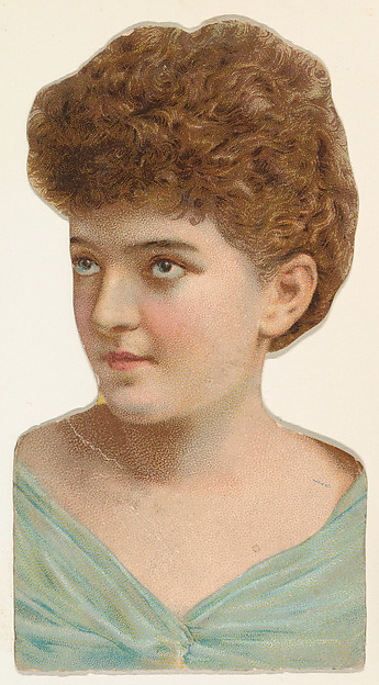 W. Duke, Sons & Co., Actress wearing blue bodice, from Stars of the Stage, Fourth Series (N132) issued by Duke Sons & Co. to promote Honest Long Cut Tobacco