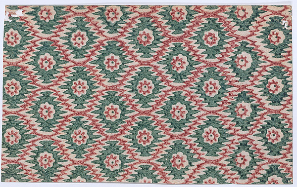 Anonymous, Sheet with overall pattern of flowers and organic shapes