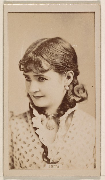 Kinney Brothers Tobacco Company, Lotta, from the Actresses series (N245) issued by Kinney Brothers to promote Sweet Caporal Cigarettes