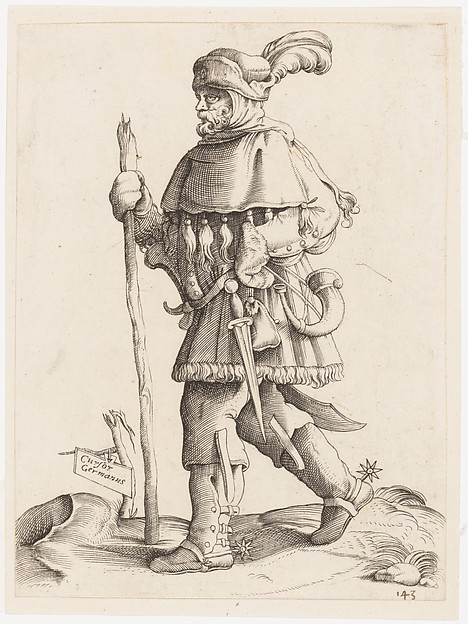 Enea Vico, Costume Plate: German Messenger
