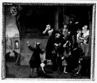 Nicolaes Maes, The Hurdy Gurdy Man