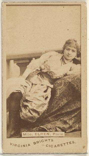 Allen & Ginter, Mlle. Elren, Paris, from the Actors and Actresses series (N45, Type 1) for Virginia Brights Cigarettes
