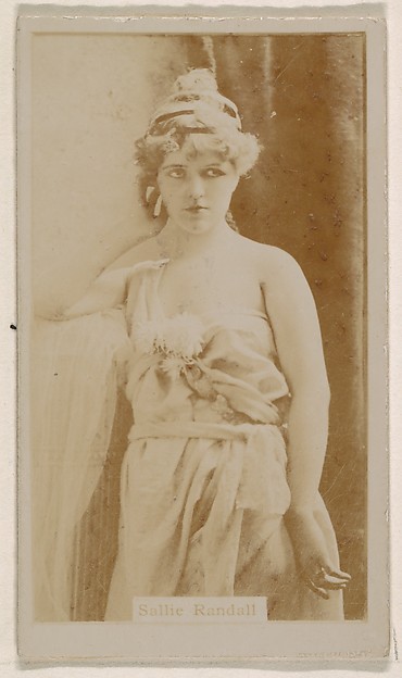 Kinney Brothers Tobacco Company, Sallie Randall, from the Actresses series (N245) issued by Kinney Brothers to promote Sweet Caporal Cigarettes