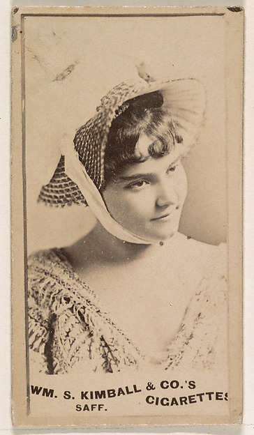William S. Kimball & Company, Miss Saff, from the Actresses series (N203) issued by Wm. S. Kimball & Co.