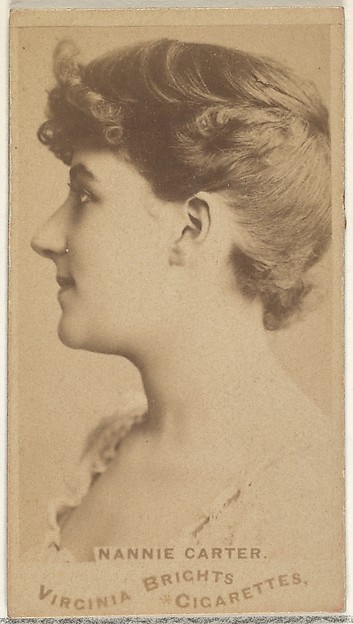 Allen & Ginter, Nonnie Carter, from the Actors and Actresses series (N45, Type 1) for Virginia Brights Cigarettes