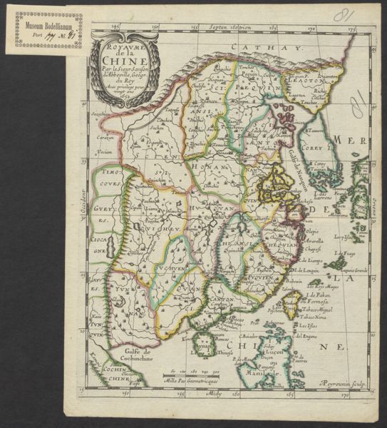 Sanson, Nicolas, (1600-1667) (cartographer), Royaume de la Chine