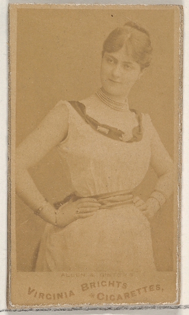 Allen & Ginter, From the Actors and Actresses series (N45, Type 5) for Virginia Brights Cigarettes