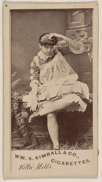 William S. Kimball & Company, Kittie Mills, from the Actresses series (N203) issued by Wm. S. Kimball & Co.