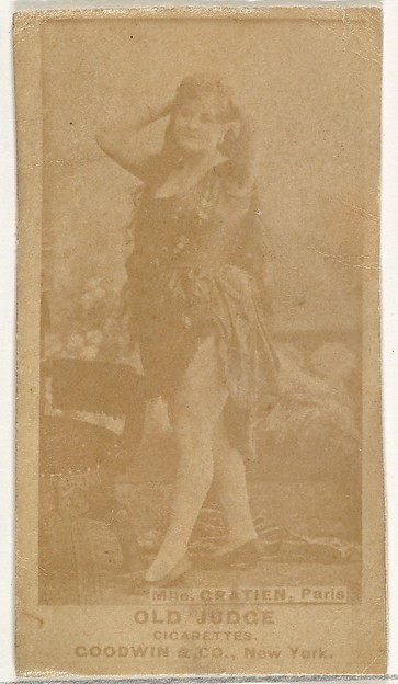 Goodwin & Company, Mlle. Gratien, Paris, from the Actors and Actresses series (N171) for Old Judge Cigarettes