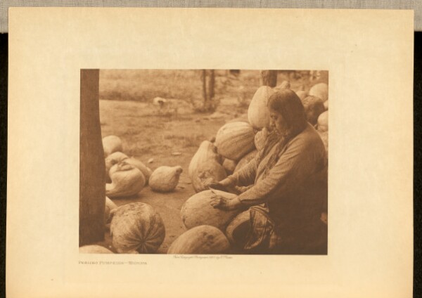 Edward S. Curtis, Peeling Pumpkins - Wichita