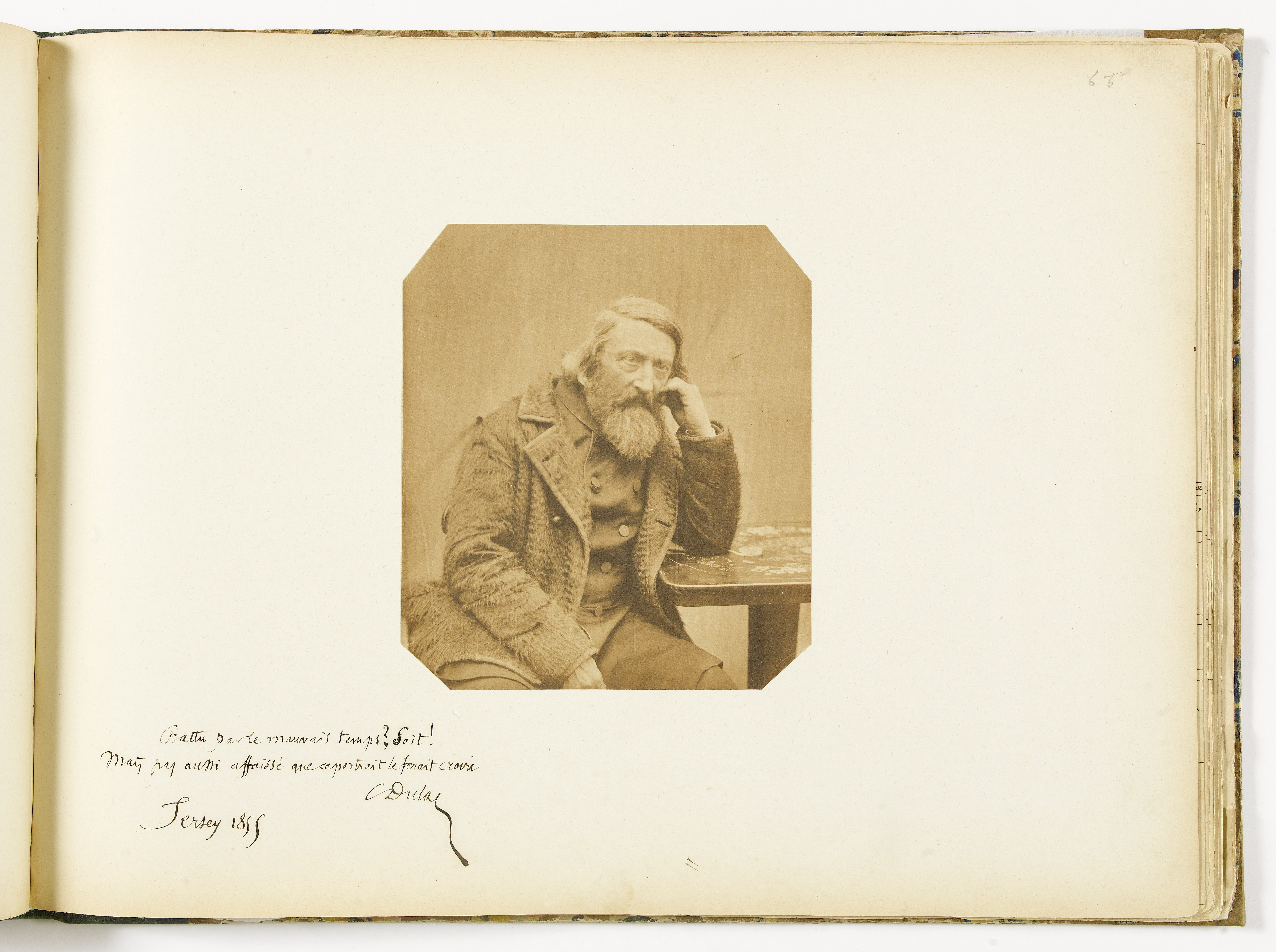 Anonyme, Album Asplet folio 54, le proscrit Clément Dulac avec inscription autographe