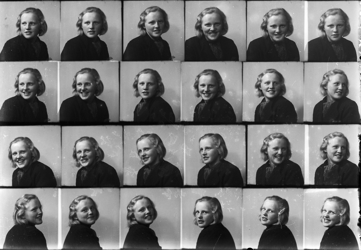 Skötsner-Edhlund, Ateljéporträtt - flicka, Östhammar, Uppland