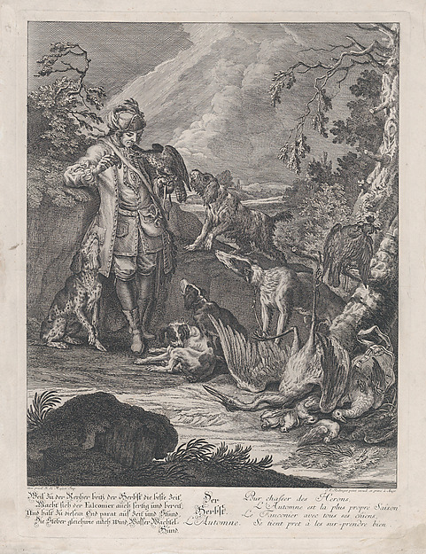 Johann Elias Ridinger, Autumn from the Dog's Four Seasons