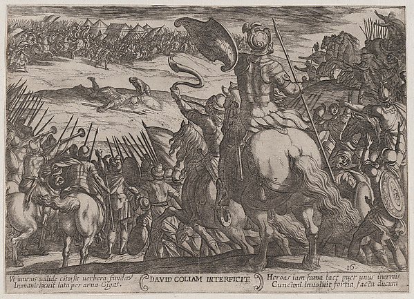 Antonio Tempesta, Plate 16: David Killing Goliath, from "The Battles of the Old Testament"