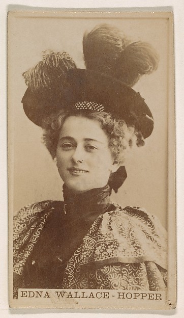 Kinney Brothers Tobacco Company, Edna Wallace-Hopper, from the Actresses series (N245) issued by Kinney Brothers to promote Sweet Caporal Cigarettes